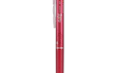 Frixion Clicker Erasable Gel Pen, Retractable, Fine 0.7 Mm, Red Ink, Red Barrel