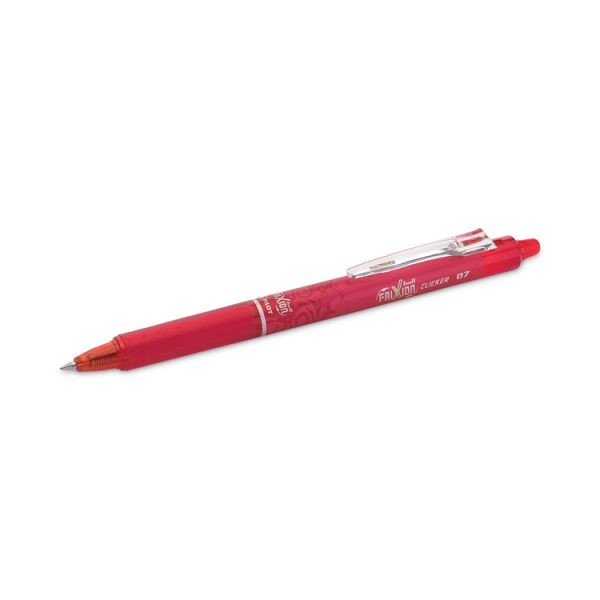 Frixion Clicker Erasable Gel Pen, Retractable, Fine 0.7 Mm, Red Ink, Red Barrel - Image 3