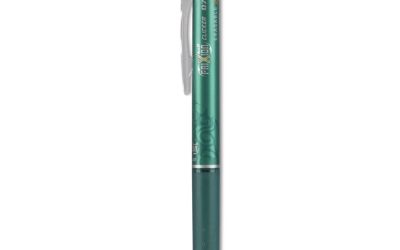 Frixion Clicker Erasable Gel Pen, Retractable, Fine 0.7 Mm, Green Ink, Green Barrel, Dozen