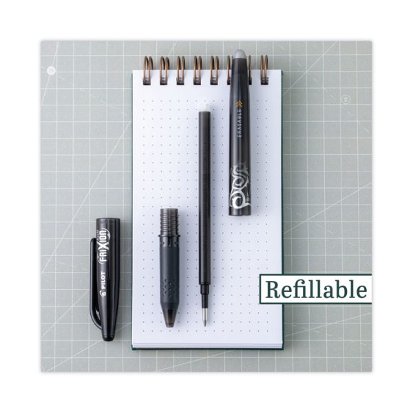 FriXion Ball Erasable Gel Pen, Stick, Fine 0.7 mm, Black Ink, Black/White Barrel - Image 4