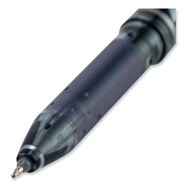 FriXion Point Erasable Gel Pen, Stick, Extra-Fine 0.5 mm, Black Ink, Black/Silver/Smoke Barrel - Image 4