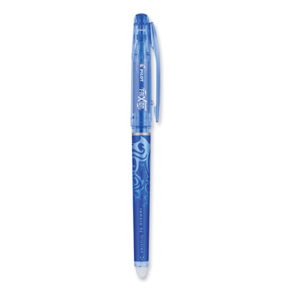 FriXion Point Erasable Gel Pen, Stick, Extra-Fine 0.5 mm, Blue Ink, Blue/Silver/Transparent Blue Barrel - Image 5