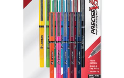 Precise V5 Roller Ball Pen, Stick, Fine 0.5 Mm, Assorted Ink And Barrel Colors, Dozen