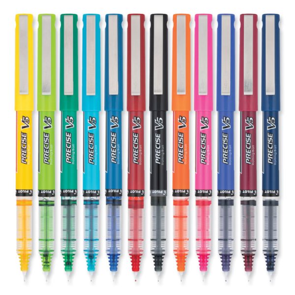 Precise V5 Roller Ball Pen, Stick, Fine 0.5 Mm, Assorted Ink And Barrel Colors, Dozen - Image 2