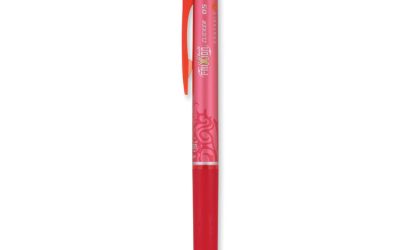 Frixion Clicker Erasable Gel Pen, Retractable, Extra-Fine 0.5 Mm, Red Ink, Red Barrel, Dozen