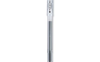 G-TEC-C Ultra Gel Pen, Stick, Extra-Fine 0.4 mm, Black Ink, Clear/Black Barrel, Dozen