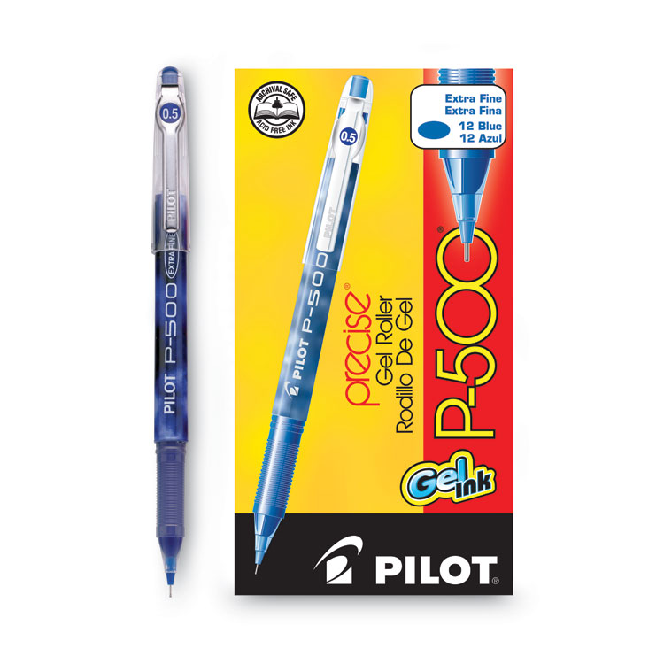 Precise P-500 Gel Pen, Stick, Extra-Fine 0.5 Mm, Blue Ink, Blue Barrel, Dozen - Image 4