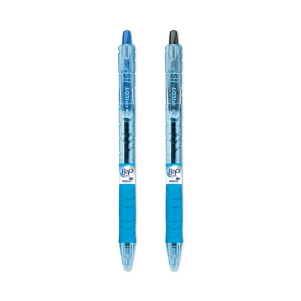 B2P Bottle-2-Pen Recycled Ballpoint Pen, Retractable, Medium 1 mm, Assorted Ink Colors, Translucent Blue Barrel, 36/Pack - Image 2