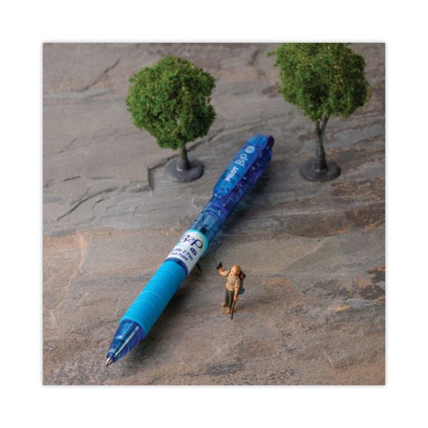 B2P Bottle-2-Pen Recycled Ballpoint Pen, Retractable, Medium 1 mm, Assorted Ink Colors, Translucent Blue Barrel, 36/Pack - Image 5