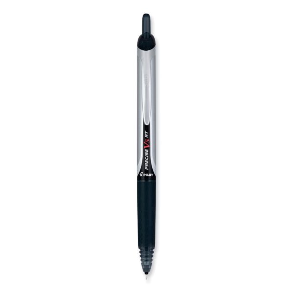 Precise V5rt Roller Ball Pen, Retractable, Extra-Fine 0.5 Mm, Black Ink, Black Barrel, 30/pack