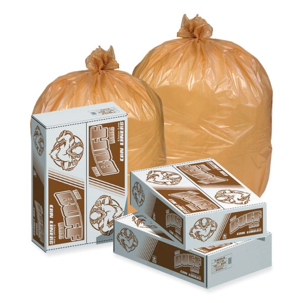 Can Liner, 16 gal, 0.35 mil, 32" x 24", Buff, 500/Carton - Image 2