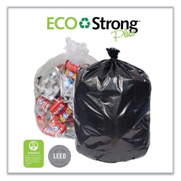 Eco Strong Plus Can Liners, 40 gal, 14 mic, 40 x 46 Natural, 250/Carton - Image 4