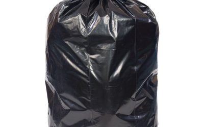 Eco Strong Plus Can Liners, 33 gal, 1 mil, 33 x 39, Black, 150/Carton