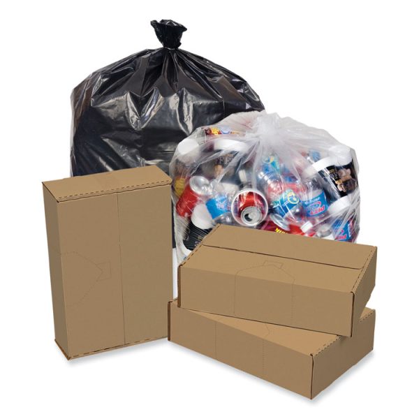 Eco Strong Plus Can Liners, 33 gal, 1 mil, 33 x 39, Black, 150/Carton - Image 4