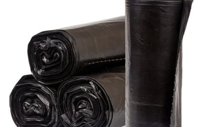 Eco Strong Plus Can Liners, 40 gal, 1.7 mil, 40 x 46, Black, 100/Carton
