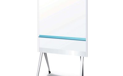 Mobile Partition Board, 38.3 x 70.8, White Surface, Light Gray Aluminum Frame