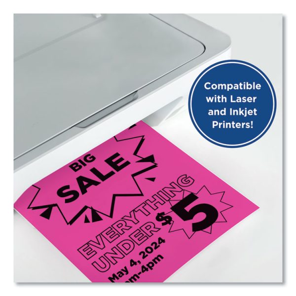 Color Paper, 24 lb Text Weight, 8.5 x 11, Fuchsia, 500/Ream - Image 3