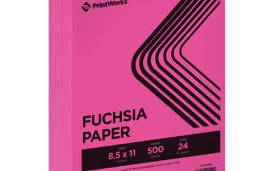 Color Paper, 24 lb Text Weight, 8.5 x 11, Fuchsia, 500/Ream