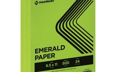 Color Paper, 24 lb Text Weight, 8.5 x 11, Emerald Green, 500/Ream