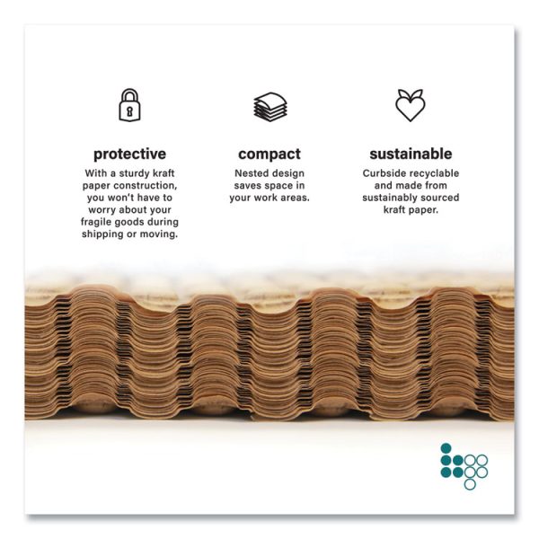 Bubble Paper, 12" x 250 ft, Perforated Every 12", Kraft, 250 Sheets/Carton - Image 5