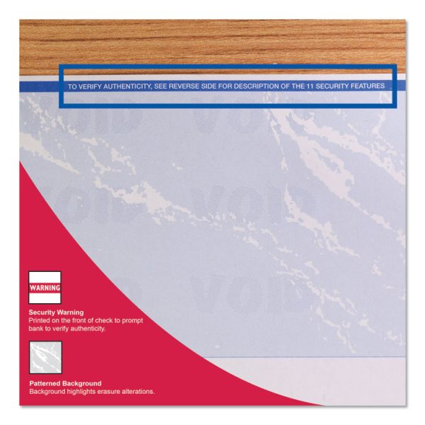 Security Business Checks, 11 Features, 8.5 X 11, Blue Marble Top, 500/ream - Image 8