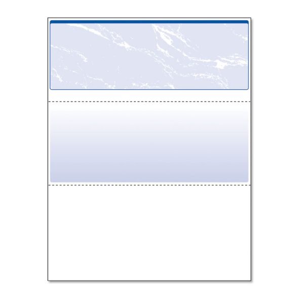 Security Business Checks, 11 Features, 8.5 X 11, Blue Marble Top, 500/ream - Image 2