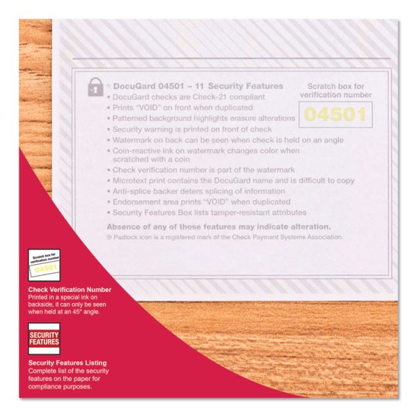 Standard Security Check, 11 Features, 8.5 X 11, Green Marble Top, 500/ream - Image 7