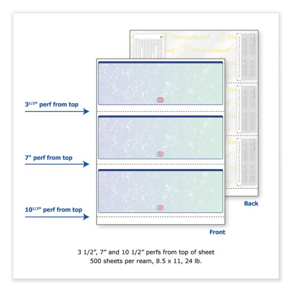Premier Prismatic Check, 13 Features, 8.5 X 11, Blue/green Prismatic, 500/ream - Image 3