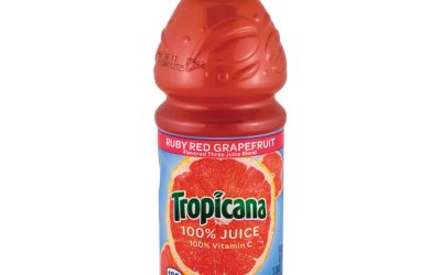 100% Juice, Ruby Red Grapefruit, 10oz Bottle, 24/carton