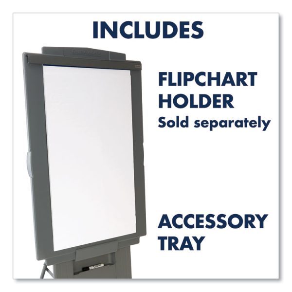 Duramax Portable Presentation Easel, Adjusts 39" To 72" High, Plastic, Gray - Image 4