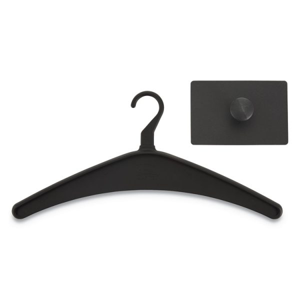Magnetic Coat Hook With Heavy-Duty Hanger, Metal Hook, Black - Image 2