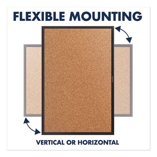 Classic Series Cork Bulletin Board, 36 x 24, Tan Surface, Black Aluminum Frame - Image 5