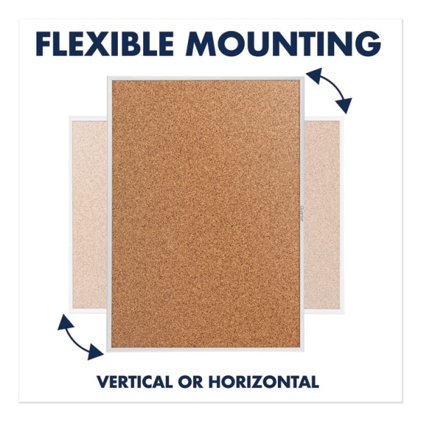 Classic Series Cork Bulletin Board, 96 x 48, Tan Surface, Silver Anodized Aluminum Frame - Image 5