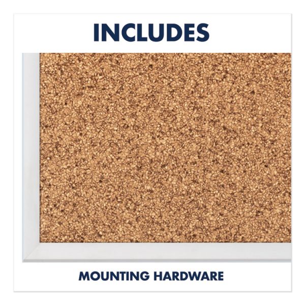 Classic Series Cork Bulletin Board, 96 x 48, Tan Surface, Silver Anodized Aluminum Frame - Image 8