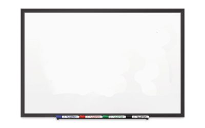 Classic Series Porcelain Magnetic Dry Erase Board, 36 x 24, White Surface, Black Aluminum Frame