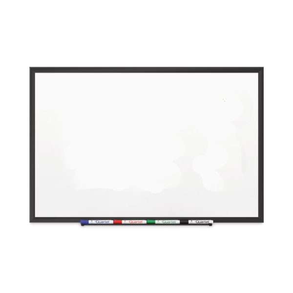 Classic Series Porcelain Magnetic Dry Erase Board, 36 x 24, White Surface, Black Aluminum Frame