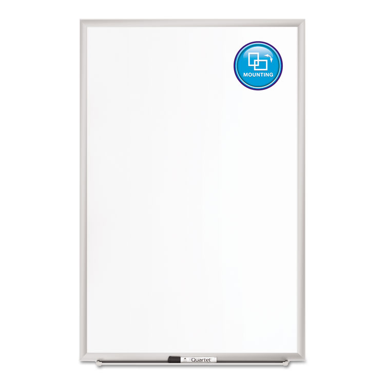 Classic Series Porcelain Magnetic Dry Erase Board, 60 x 36, White Surface, Silver Aluminum Frame - Image 5