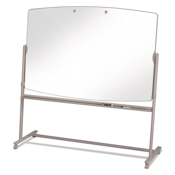 Total Erase Reversible Mobile Presentation Easel, Large, 72 x 48, White Surface, Neutral/Beige Steel Frame - Image 3