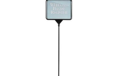 Sign(ware) Pedestal Sign, 14 X 11, Assorted Signage, Black Frame