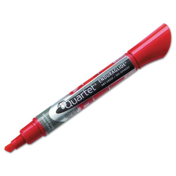 Enduraglide Dry Erase Marker, Broad Chisel Tip, Red, Dozen - Image 3