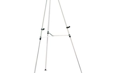 Lightweight Telescoping Tripod Easel, 38″ To 66″ High, Aluminum, Silver