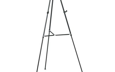 Lightweight Telescoping Tripod Easel, Adjusts 38″ To 66″ High, Aluminum, Black
