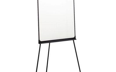 Magnetic Dry Erase Easel, 27 x 35, Graphite Surface, Graphite Plastic Frame