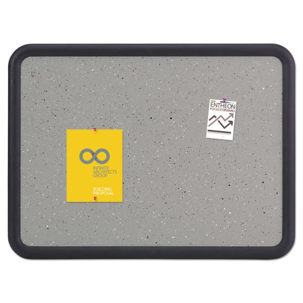 Contour Granite Board, 36 x 24, Granite Gray Surface, Black Plastic Frame - Image 6