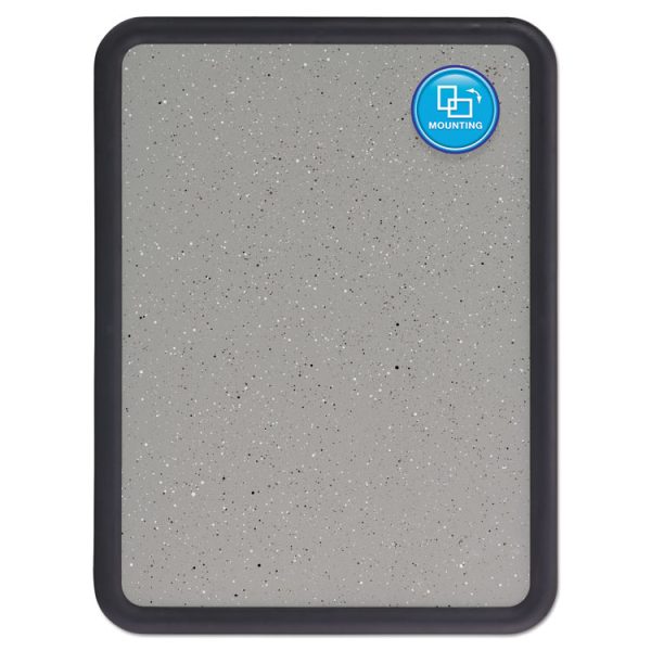 Contour Granite Board, 36 x 24, Granite Gray Surface, Black Plastic Frame - Image 7