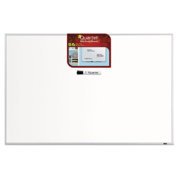 Dry Erase Board, 36 x 24, Melamine White Surface, Silver Aluminum Frame - Image 3