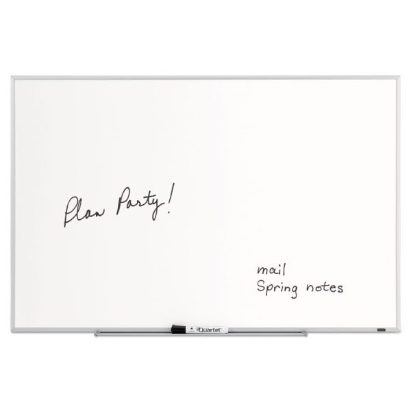 Dry Erase Board, 36 x 24, Melamine White Surface, Silver Aluminum Frame - Image 2