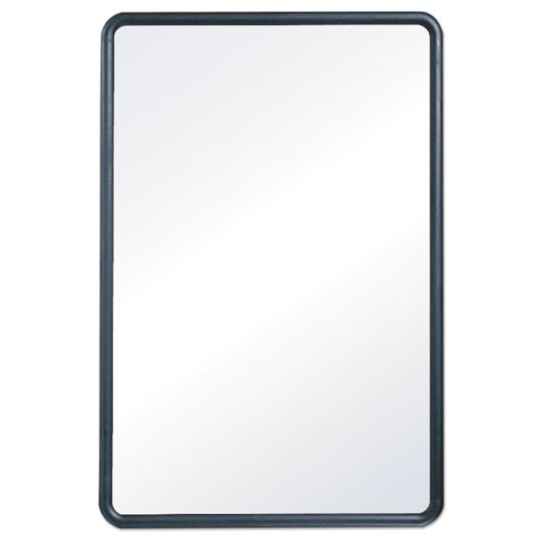 Contour Dry Erase Board, 48 x 36, Melamine White Surface, Black Plastic Frame - Image 4