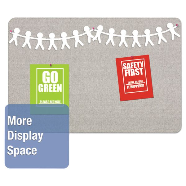 Oval Office Fabric Board, 36 x 24, Gray Surface - Image 2