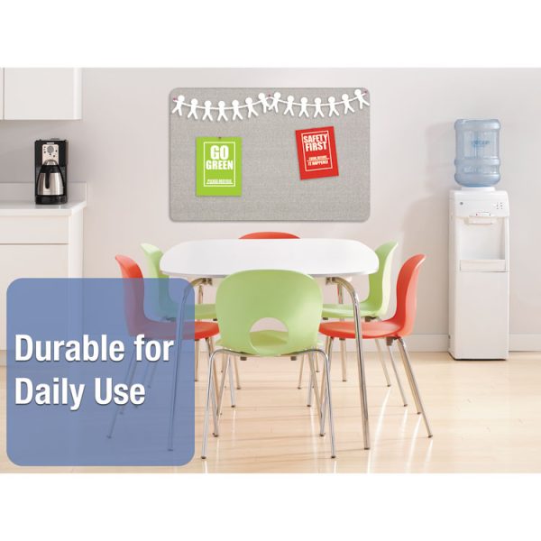 Oval Office Fabric Board, 36 x 24, Gray Surface - Image 5